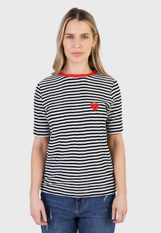 Kleinigkeit Shirt 'Fru' in Zwart: voorkant