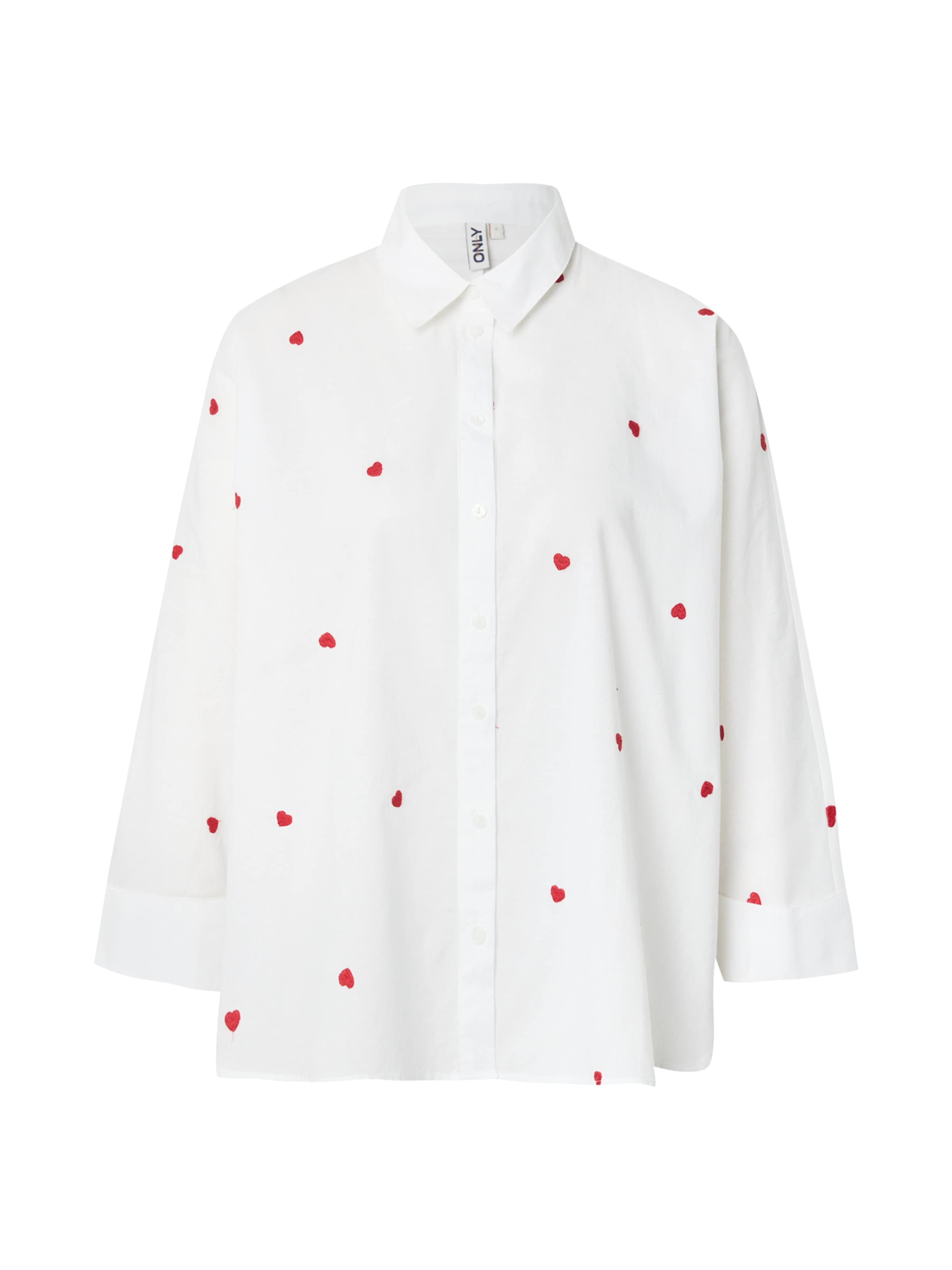 ONLY Μπλούζα 'ONLNew Lina' σε κόκκινο / λευκό, Άποψη προϊόντος