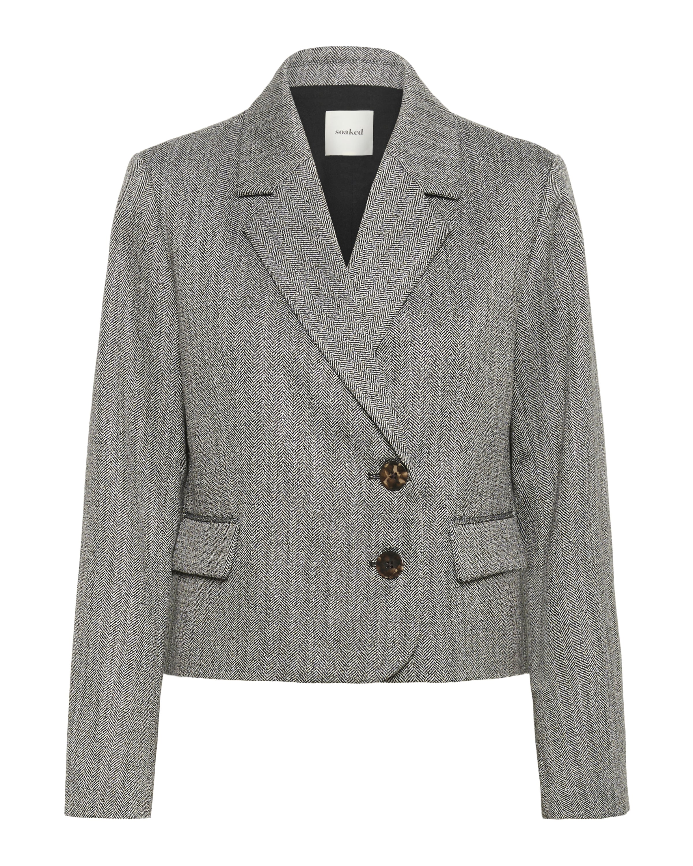 Blazer 'SLNanine' SOAKED IN LUXURY en gris : devant