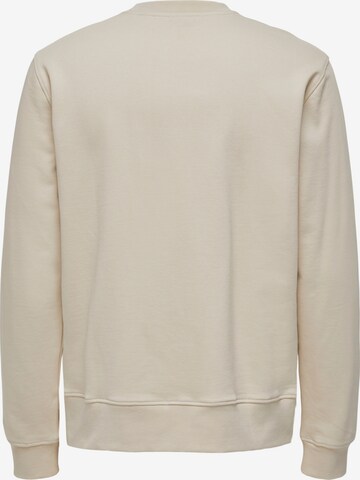 Only & Sons Sweatshirt 'Frankie' in Beige