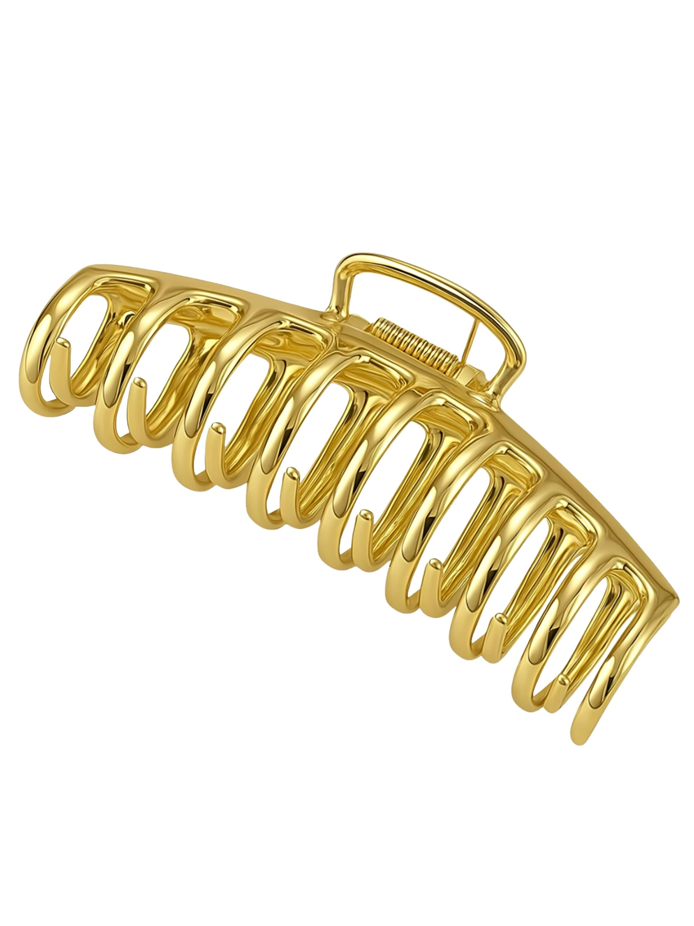 soho Hair accesoires Hair jewelry 'Kana Metal Hair Claw - Gold' in 11 cm x 8 cm x 2cm in Gold, Item view