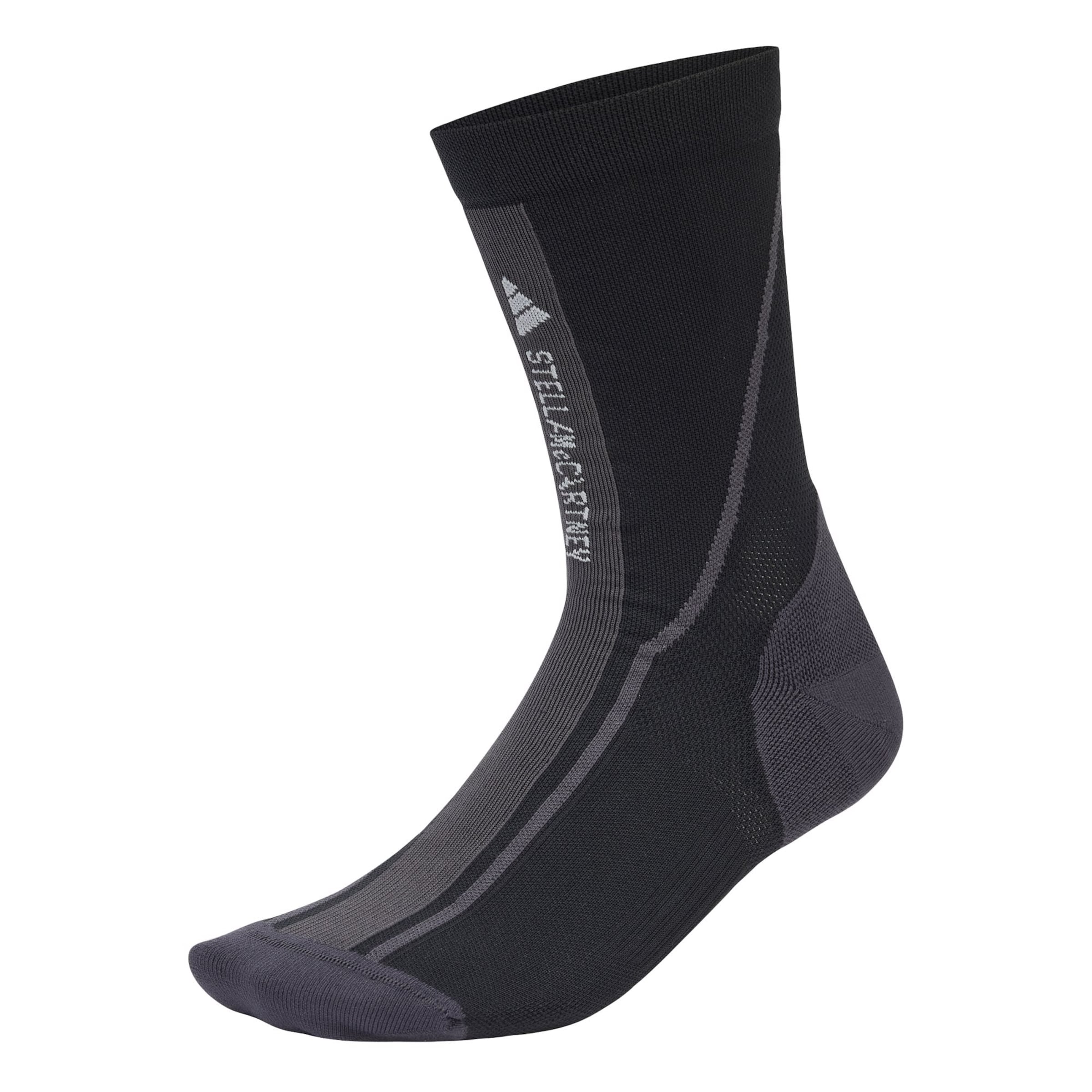 ADIDAS BY STELLA MCCARTNEY - Calcetines deportivos 'Crew' en negro: frente