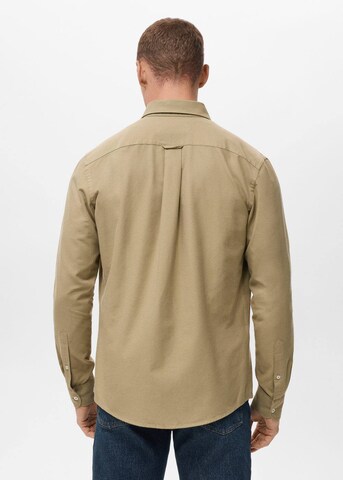 MANGO MAN Regular fit Button Up Shirt in Green