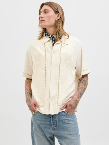 JACK & JONES Comfort Fit Skjorte i hvid: forside