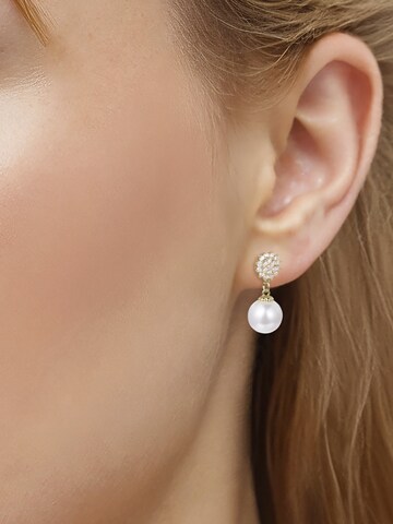 Lulu & Jane - Pendientes en blanco: frente