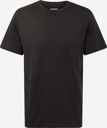 WEEKDAY Shirt in Black: front