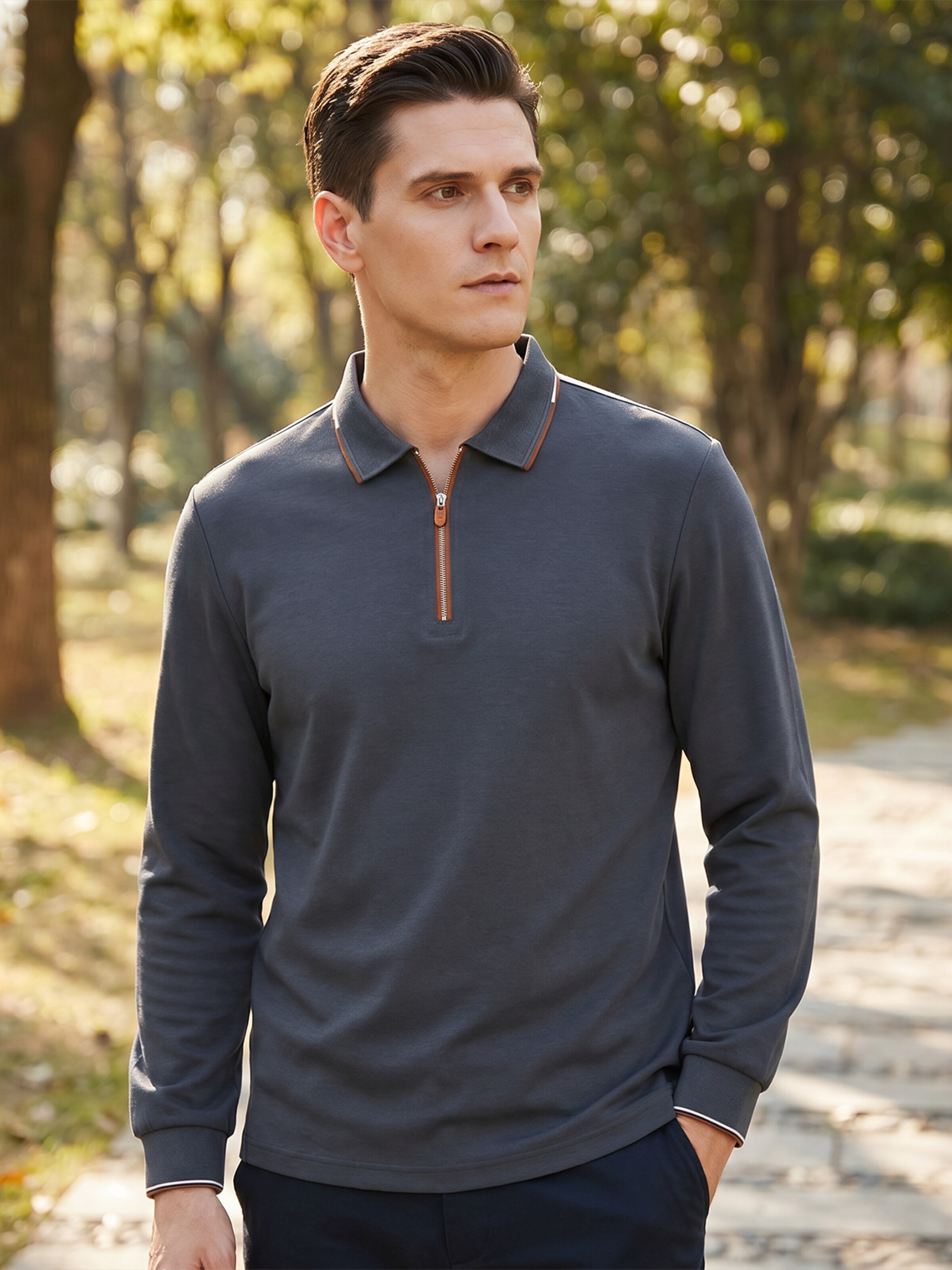 ALLTHEMEN Shirt 'Leichtigkeit' in Grey