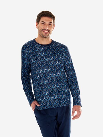 Pyjama long ' Elvis ' HOM en bleu : devant