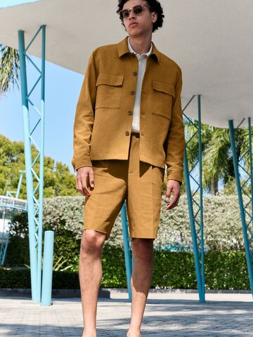 Next Regular Pleated Pants in Brown