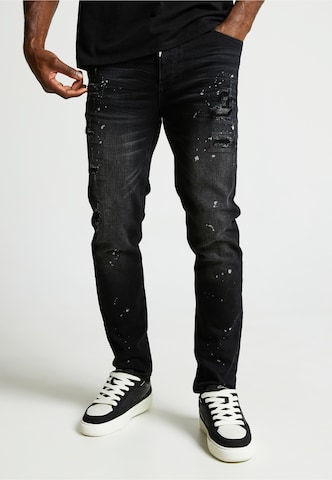 Alessandro Zavetti Slim fit Jeans 'Apollo 005' in Black: front