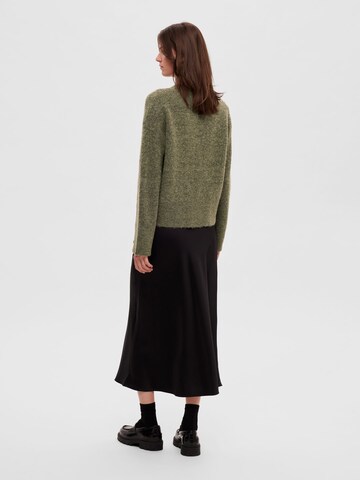 SELECTED FEMME Knit Cardigan in Green