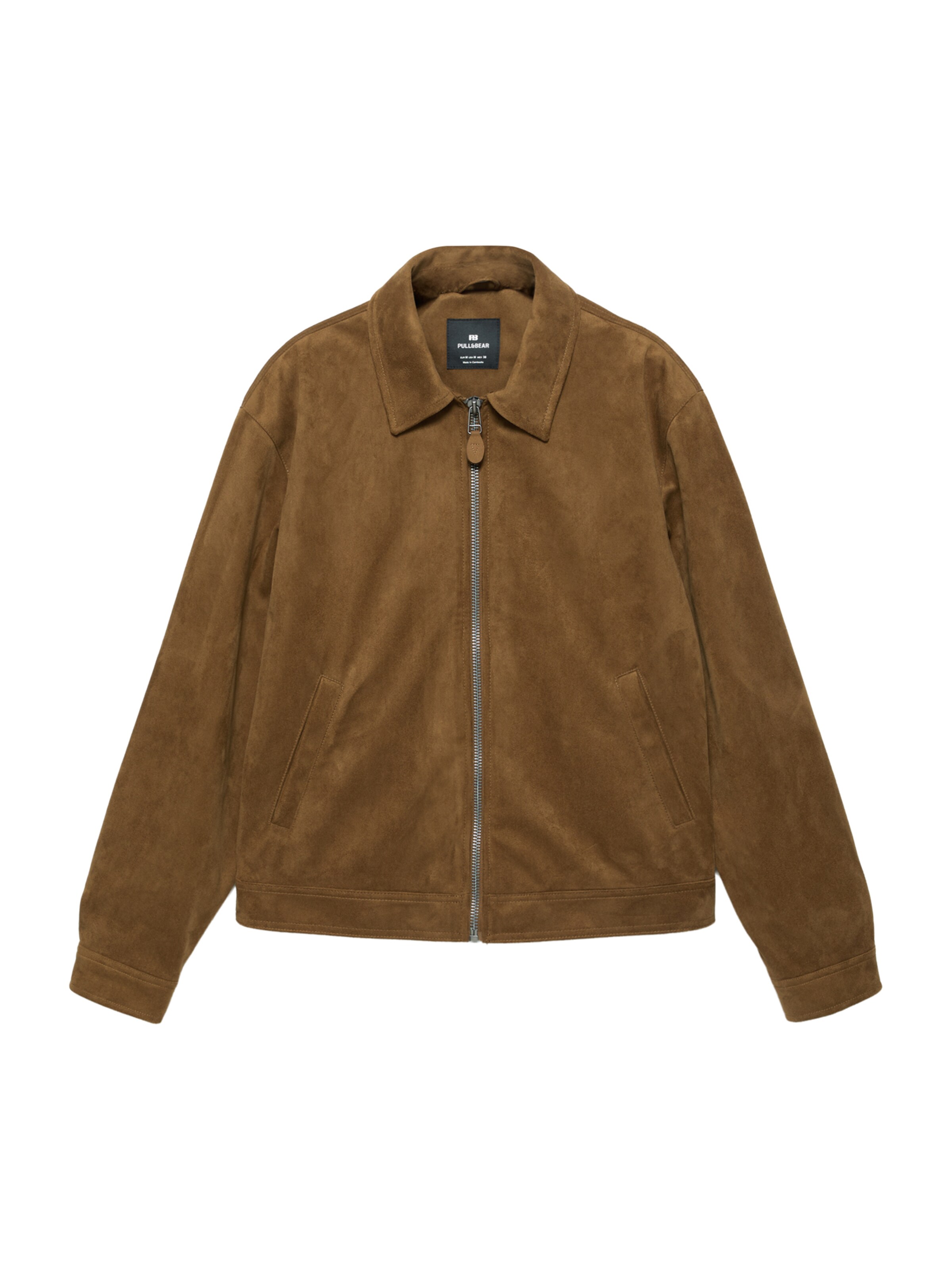 Pull&Bear Přechodná bunda – hnědá: přední strana