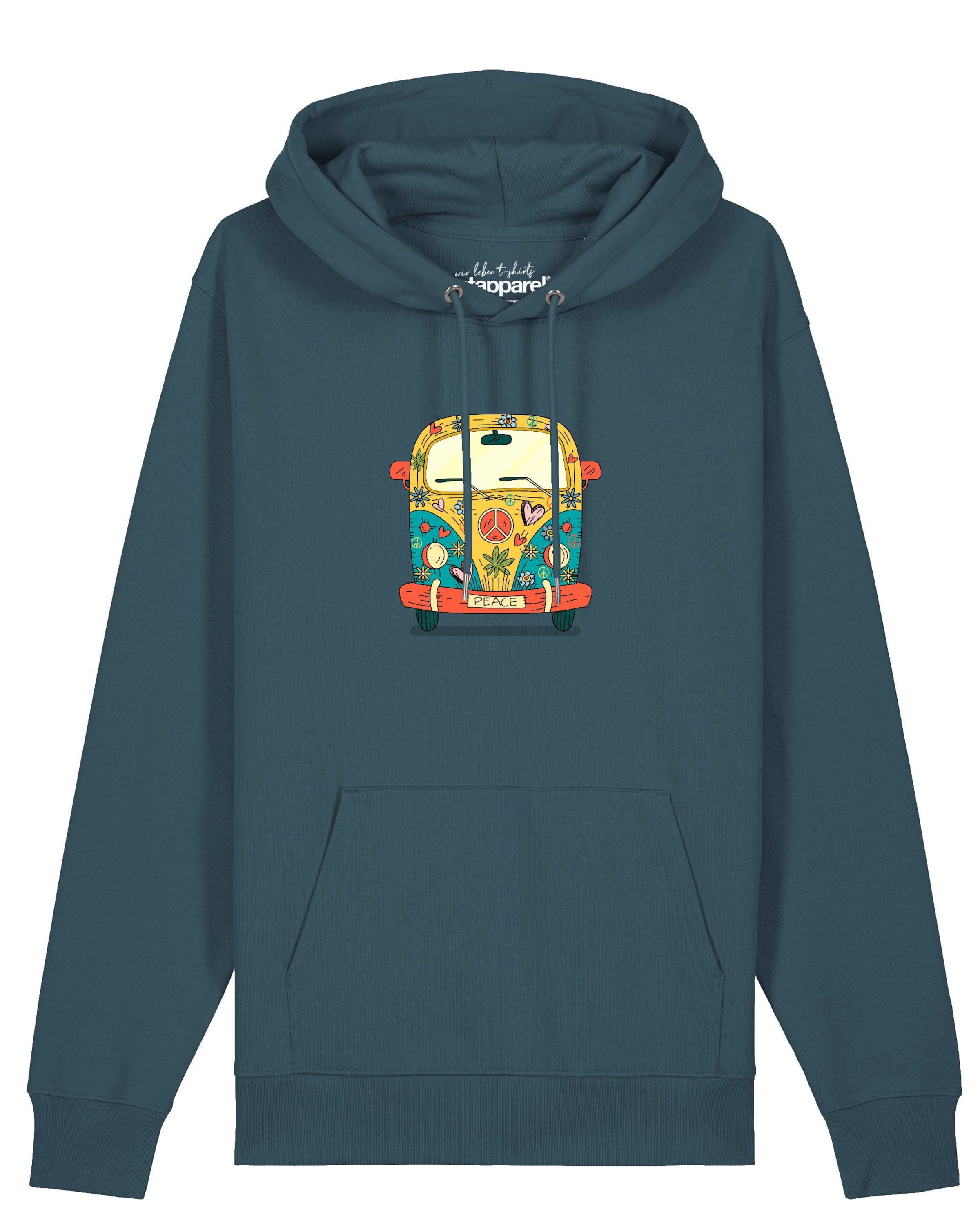 Sweat-shirt 'Hippies Bus' Watapparel en vert : devant