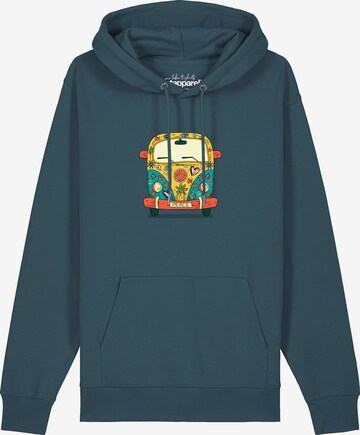 Sweat-shirt 'Hippies Bus' Watapparel en vert : devant
