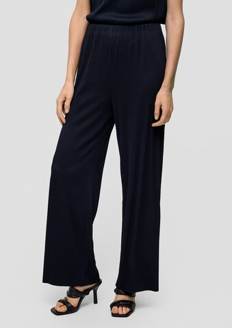 Wide leg Pantaloni de la s.Oliver BLACK LABEL pe albastru