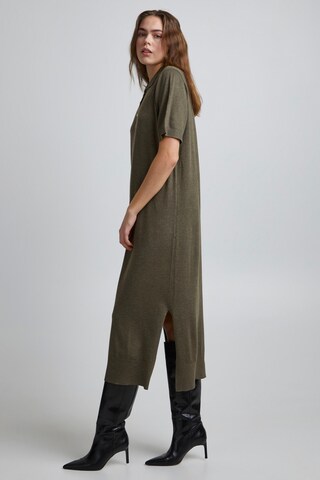 PULZ Jeans Knitted dress in Green: front