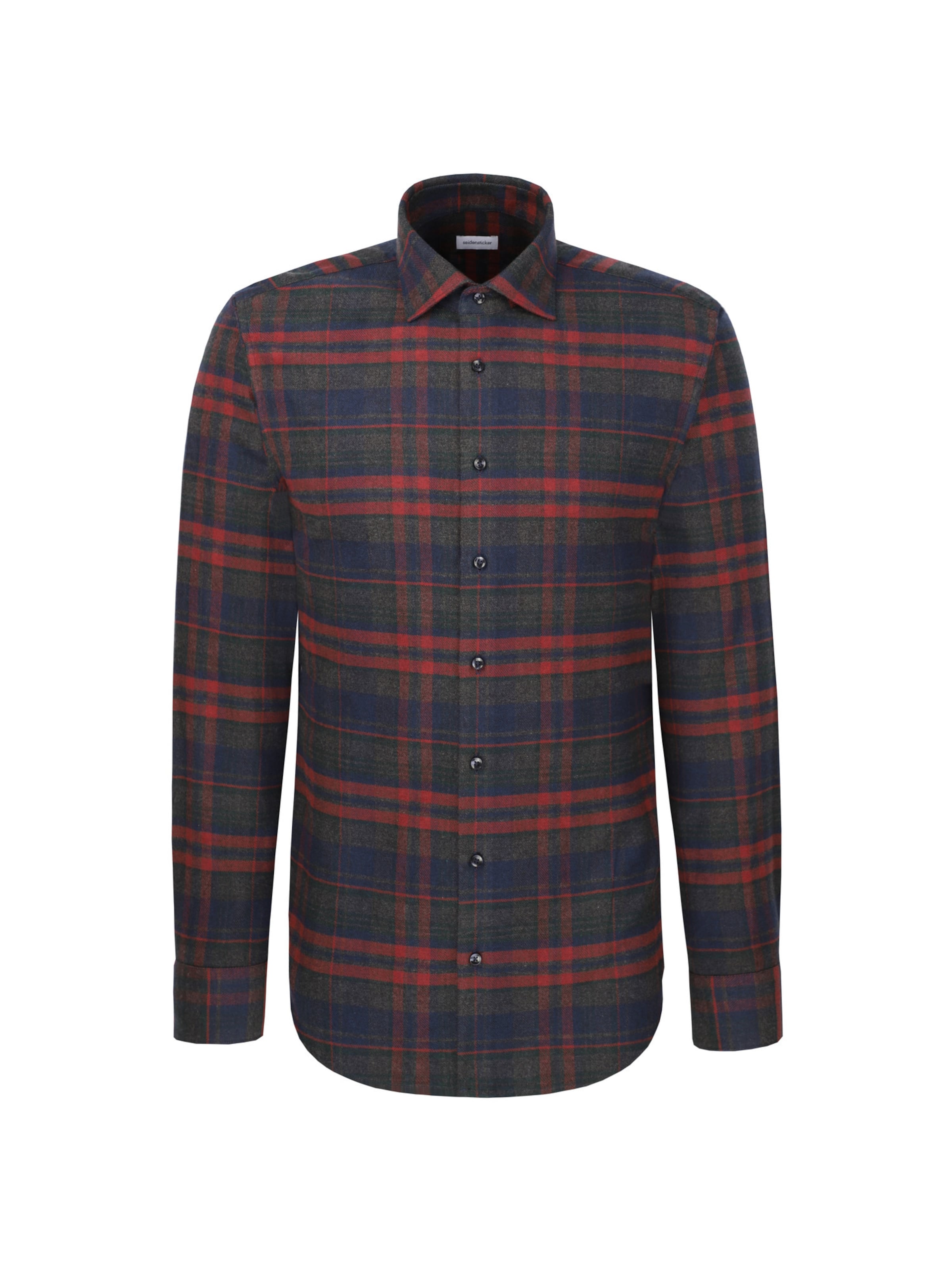 Coupe regular Chemise 'Karo' SEIDENSTICKER en bleu : devant