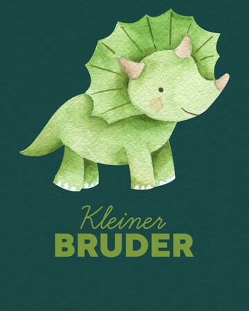watabout.kids Shirt 'Dinosaurier 01 Kleiner Bruder' in Groen