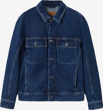 MANGO MAN Prehodna jakna 'hierro' | modra barva: sprednja stran