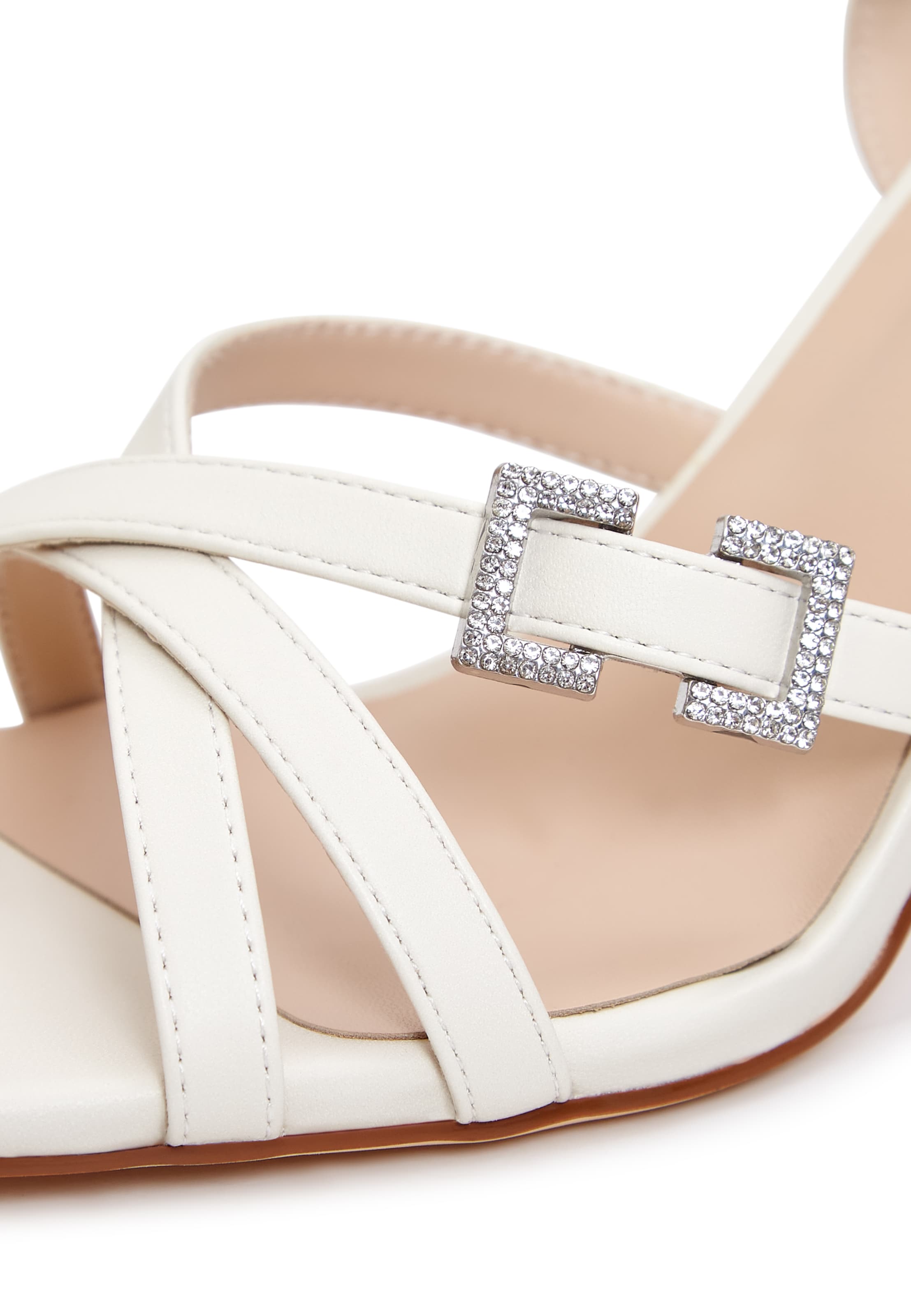 CESARE GASPARI Strap sandal in White