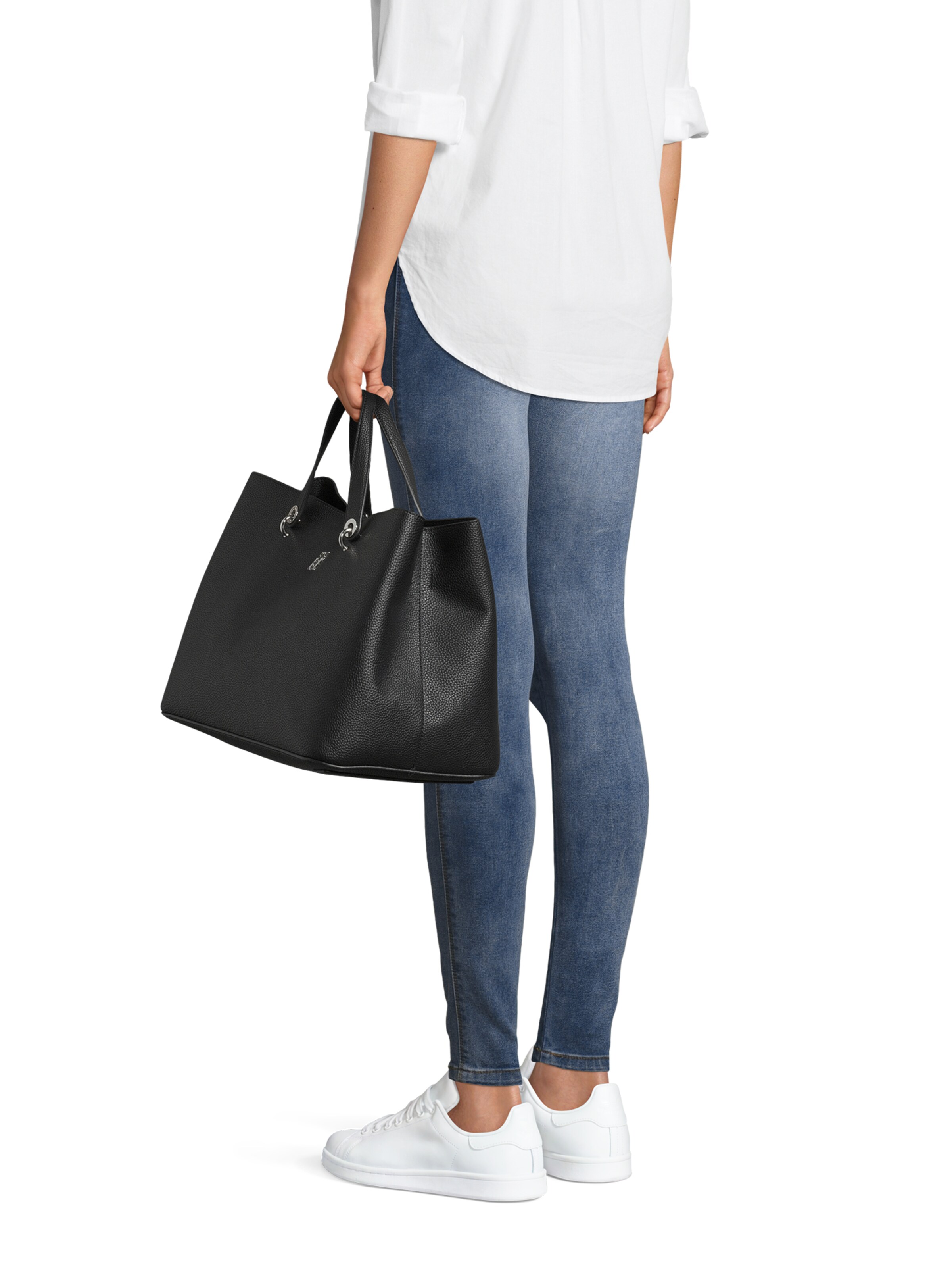 TOMMY HILFIGER Nakupovalna torba | črna barva