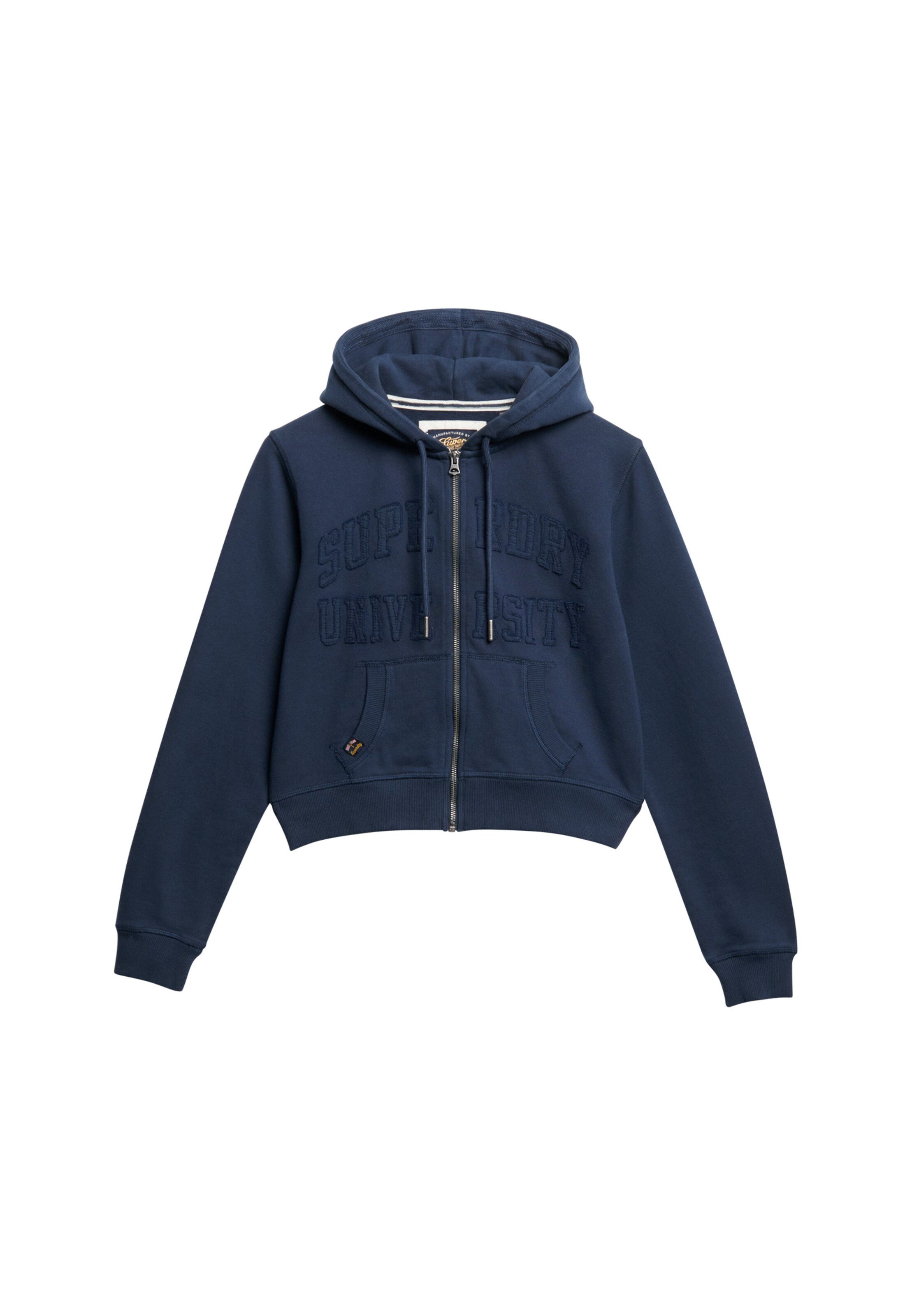 Superdry Zip-Up Hoodie in Blue: front