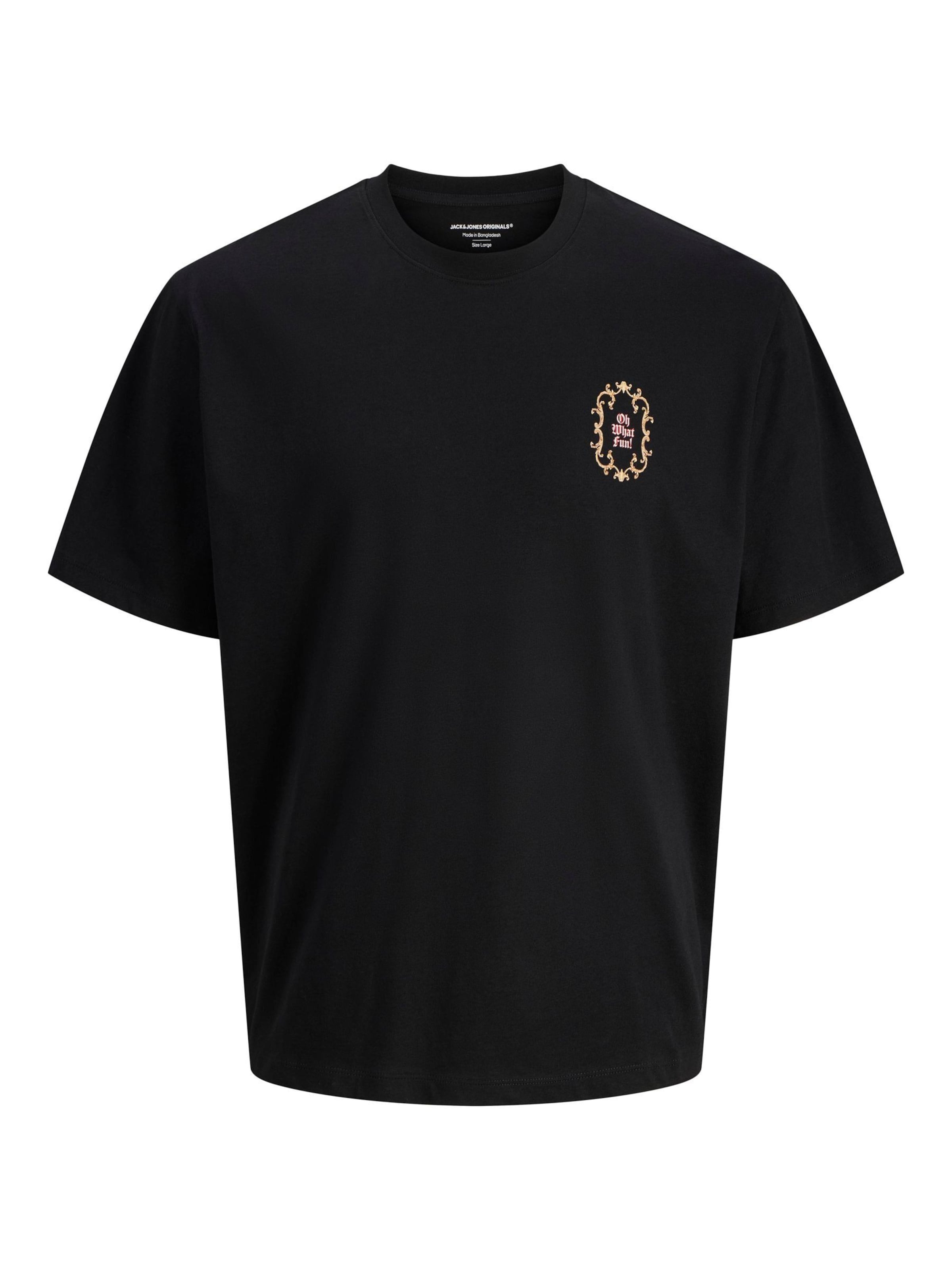 JACK & JONES Bluser & t-shirts i rød / sort / hvid, Produktvisning