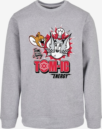 ABSOLUTE CULT Sweatshirt 'Tom and Jerry - Tomic Energy' in Grijs: voorkant