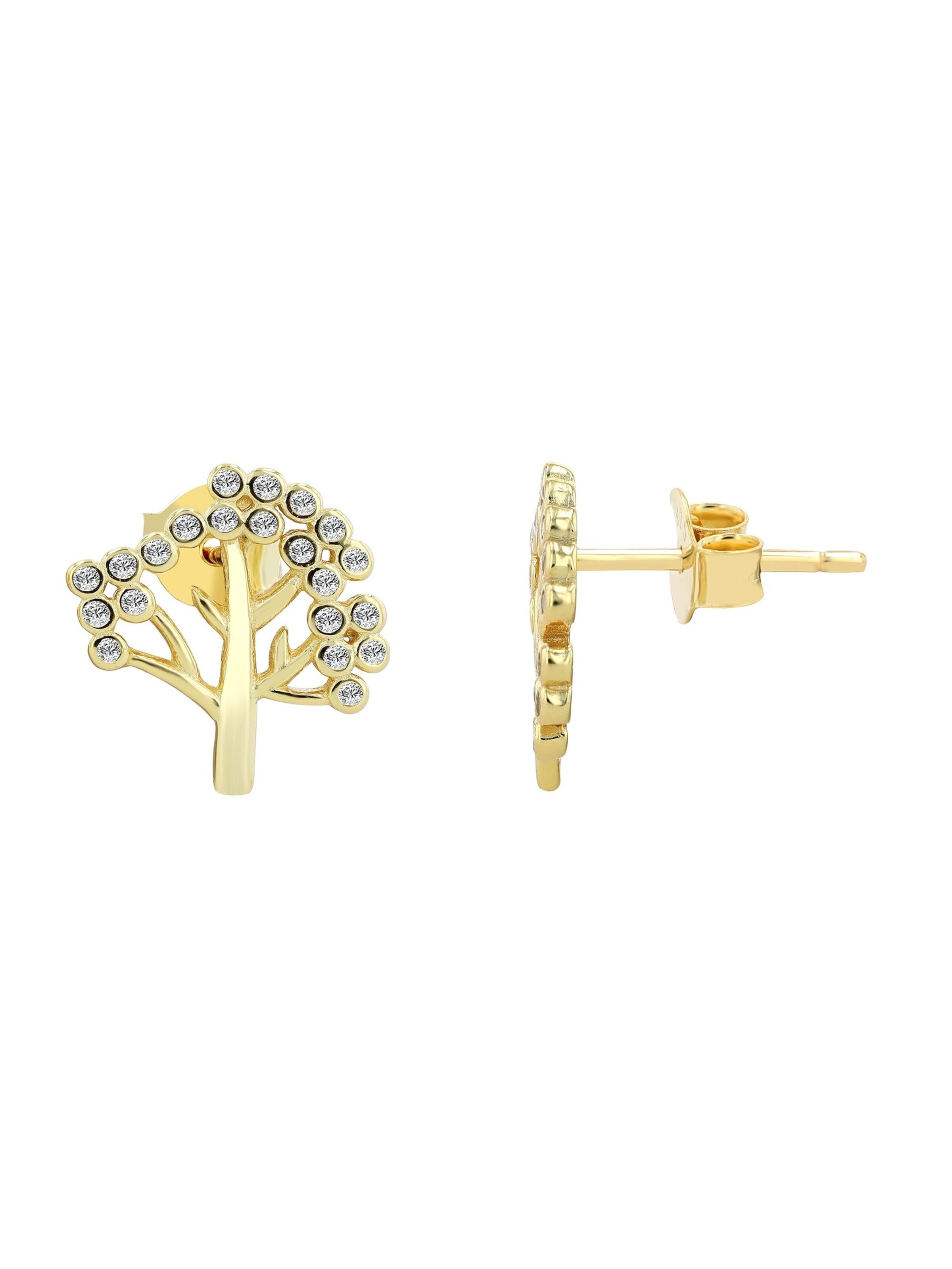 Akzent Ohrringe 'Emela, 925 Sterlingsilber, langlebig'‌‌‌‌‌‌‌‌‌ in Gold