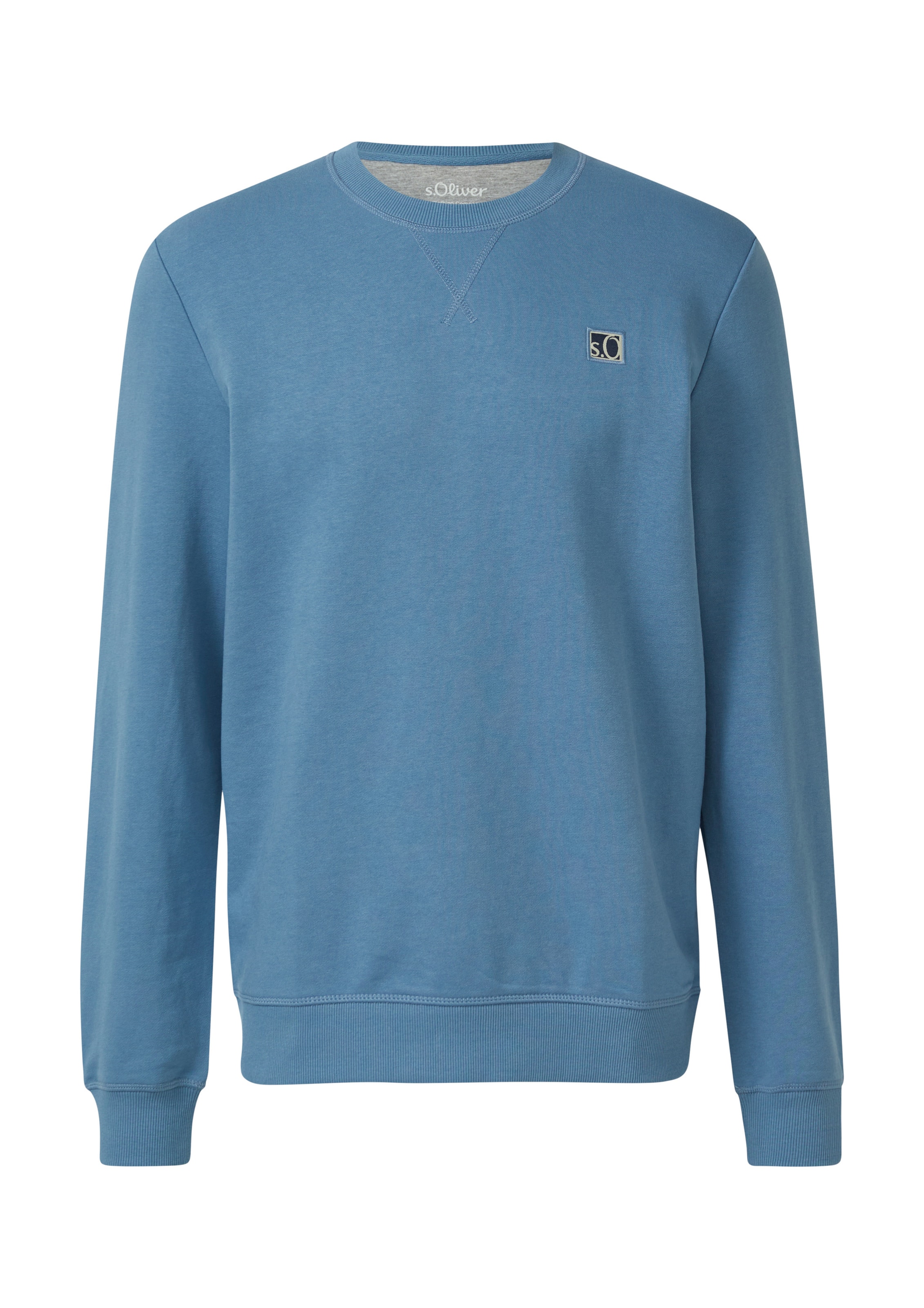 s.Oliver Sweatshirt in Blauw: voorkant