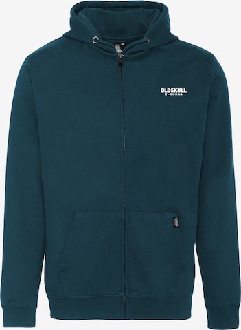 Oldskull Sweatjacke 'Basic Osk Logo' in Grün: Vorderseite