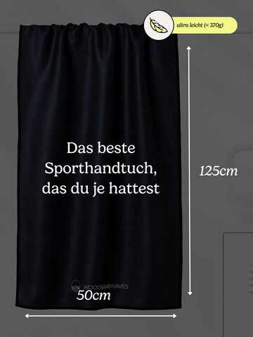 woodsandwaves Towel 'Calm Cruise Black' in Black