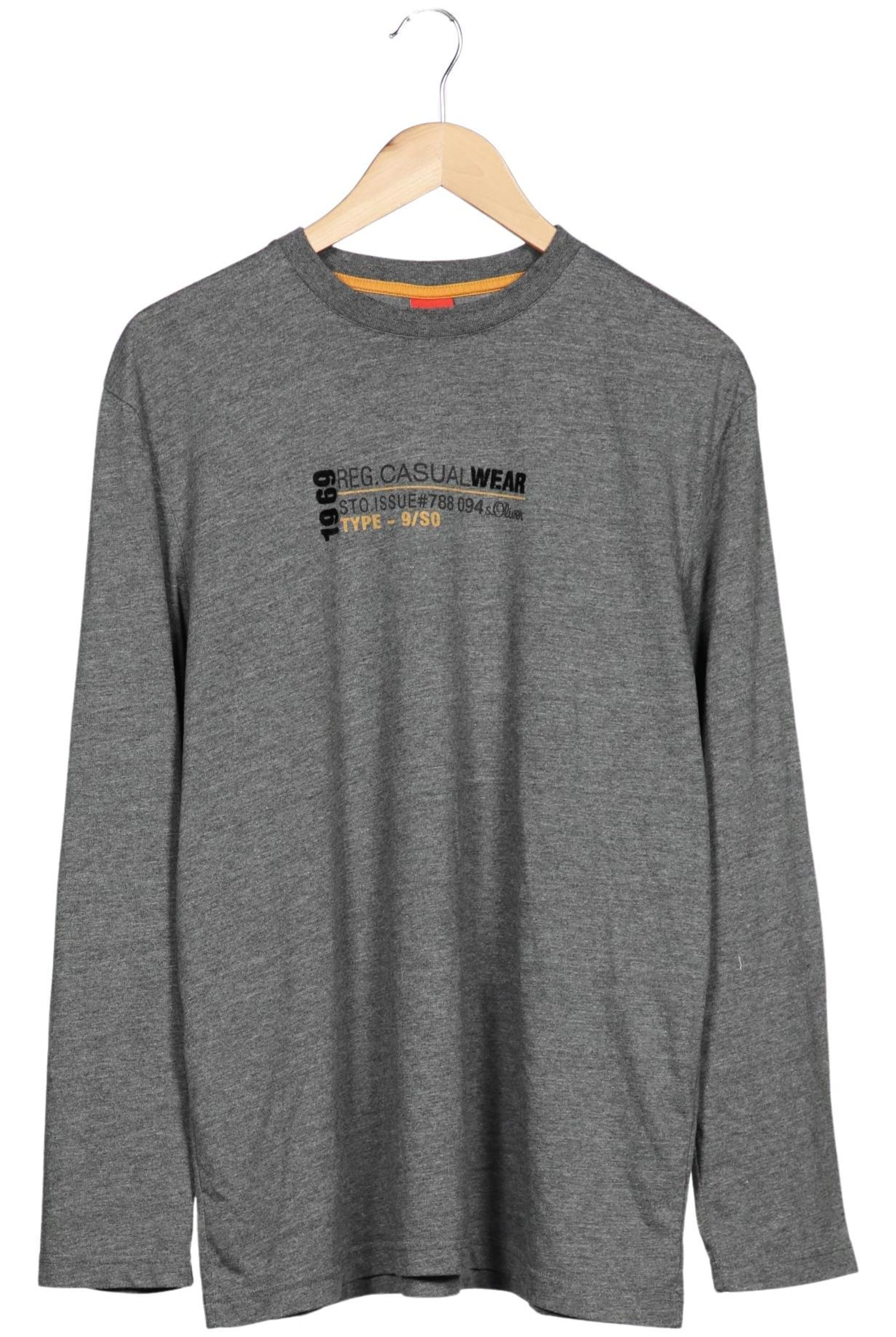s.Oliver Langarmshirt XXL in Grau: Vorderseite