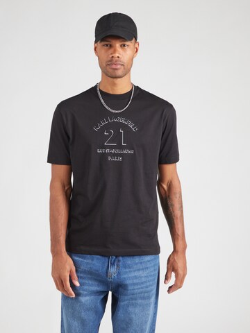 Karl Lagerfeld - Camiseta en negro: frente