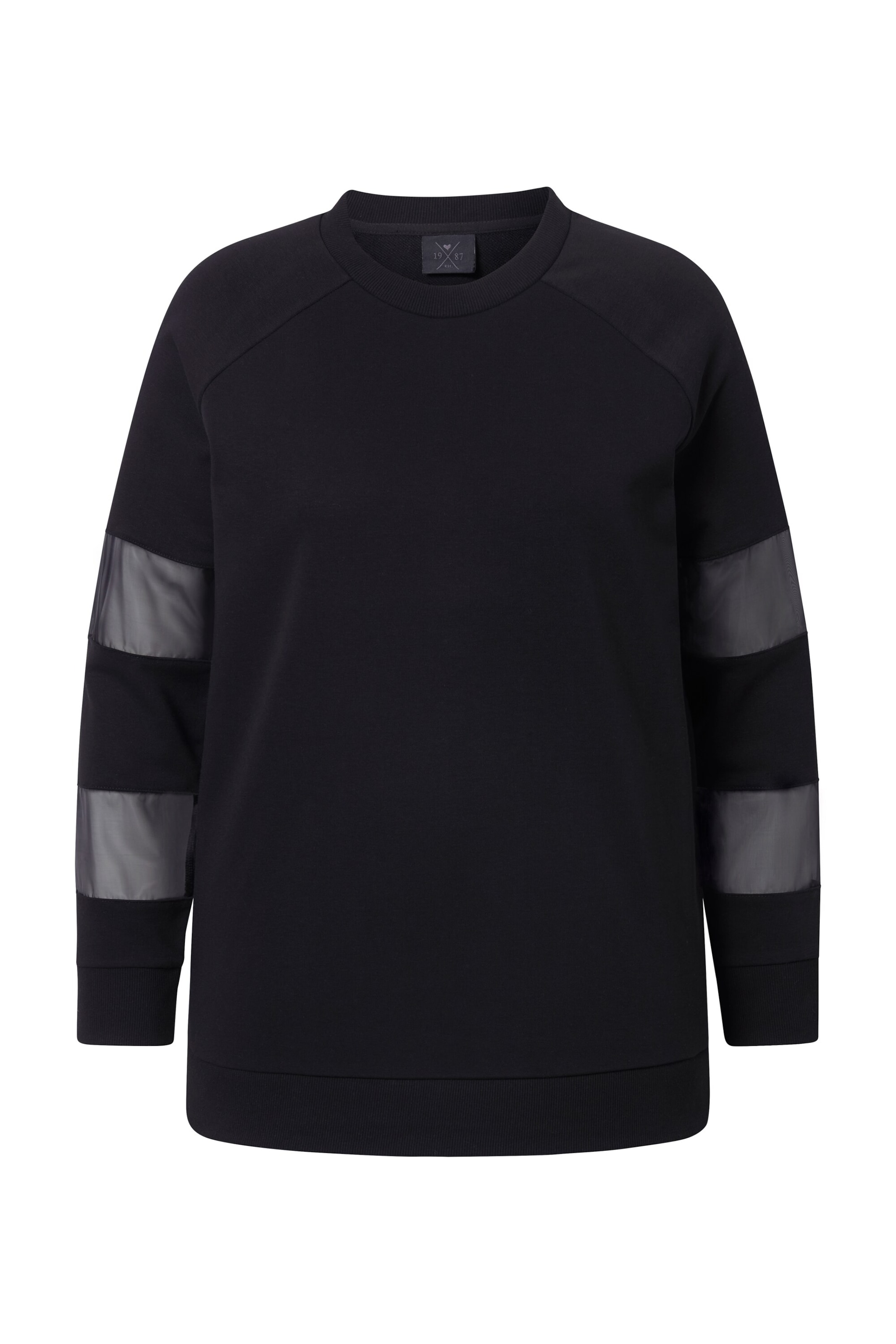 Bluză de molton de la Ulla Popken pe negru: față