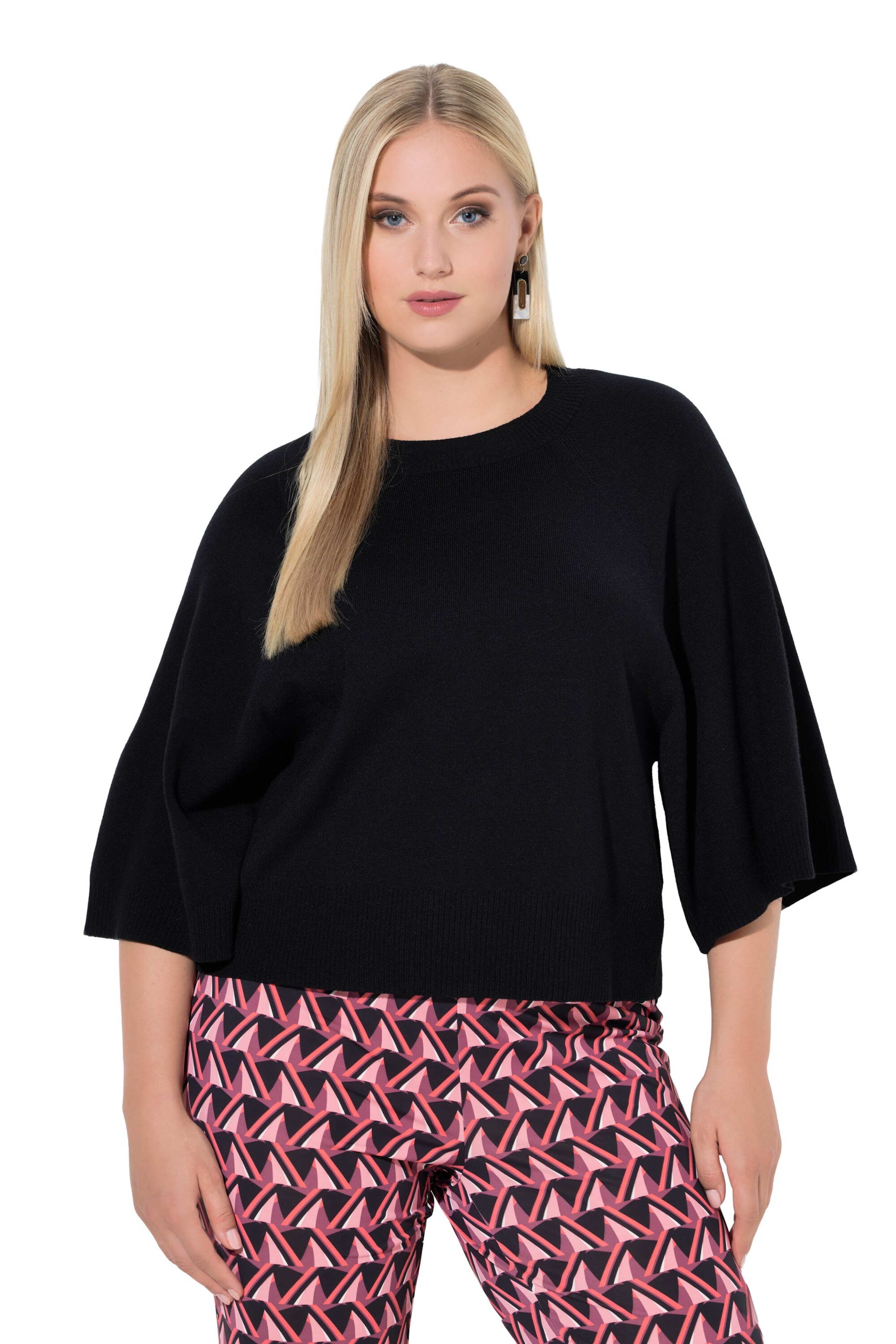 Ulla Popken Trui in Zwart: voorkant