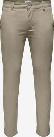 regular Pantaloni chino 'Mark' di Only & Sons in verde: frontale