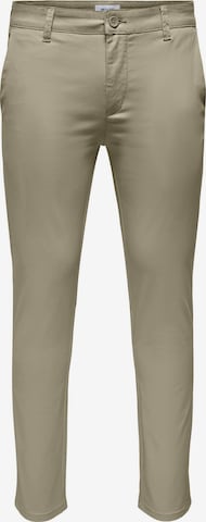 Only & Sons Regular Chino Pants 'Mark' in Green: front