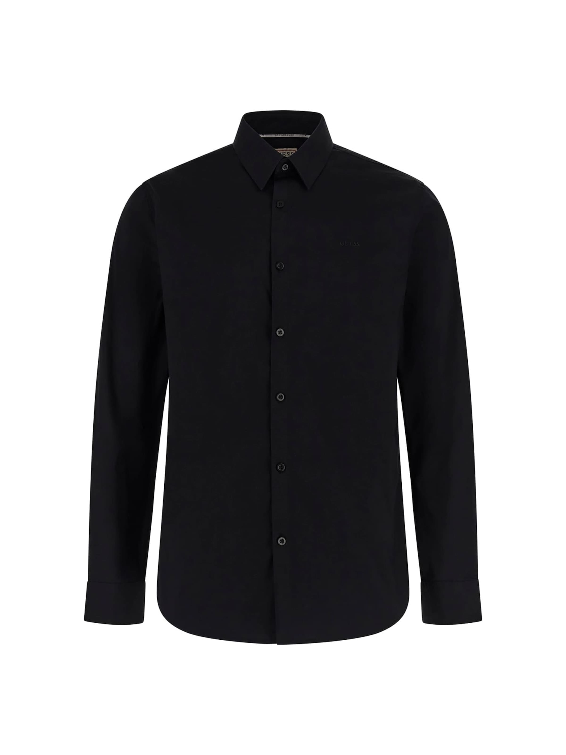 GUESS - Slim Fit Camisa em preto: frente