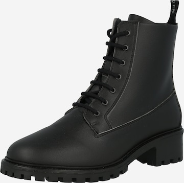 NINE TO FIVE Lace-Up Ankle Boots 'Mira' in Black: front