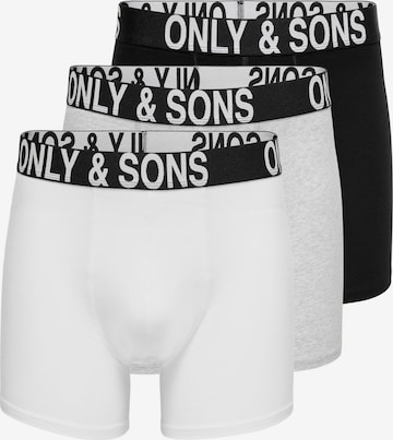 Only & Sons Boxerky 'FITZ' - Sivá: predná strana