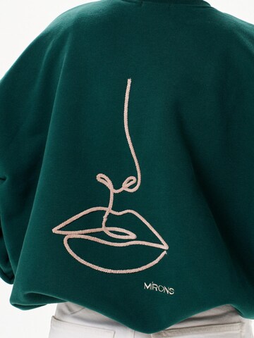 Felpa 'Line Kiss' di MIRONS in verde