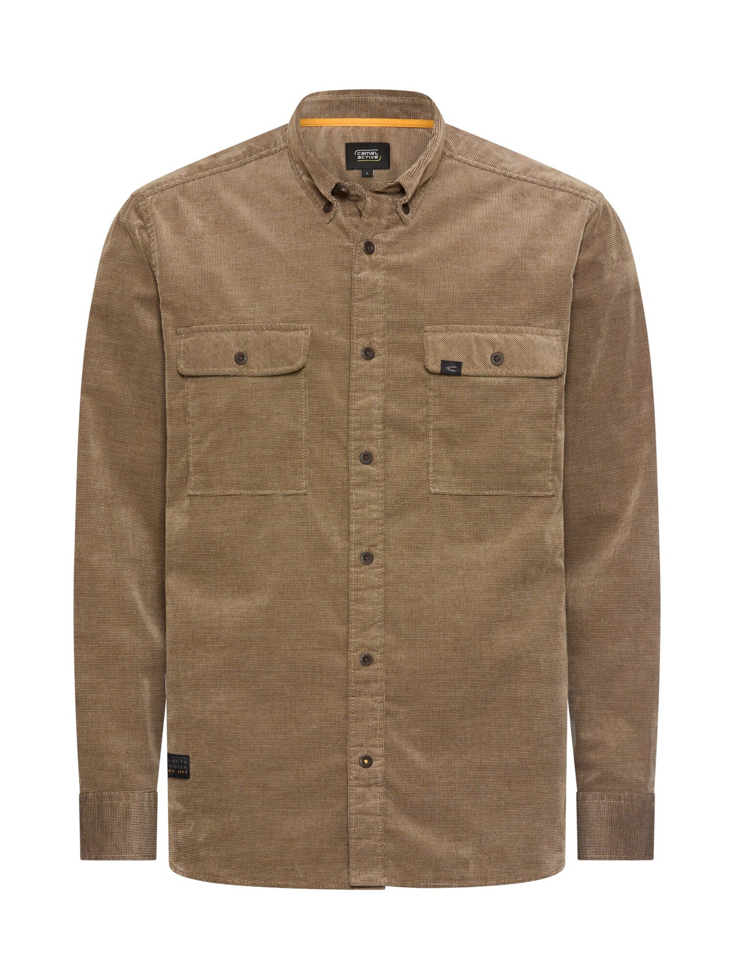 CAMEL ACTIVE Regular fit Button Up Shirt in Brown: front