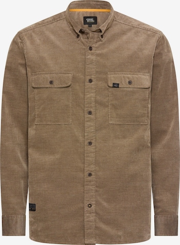 CAMEL ACTIVE Button Up Shirt in Brown: front