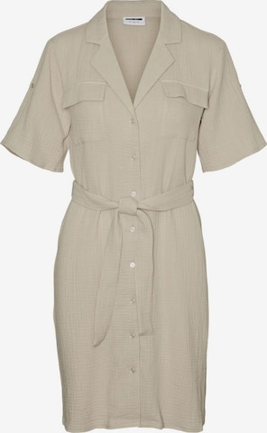 Robe-chemise Noisy may en gris : devant