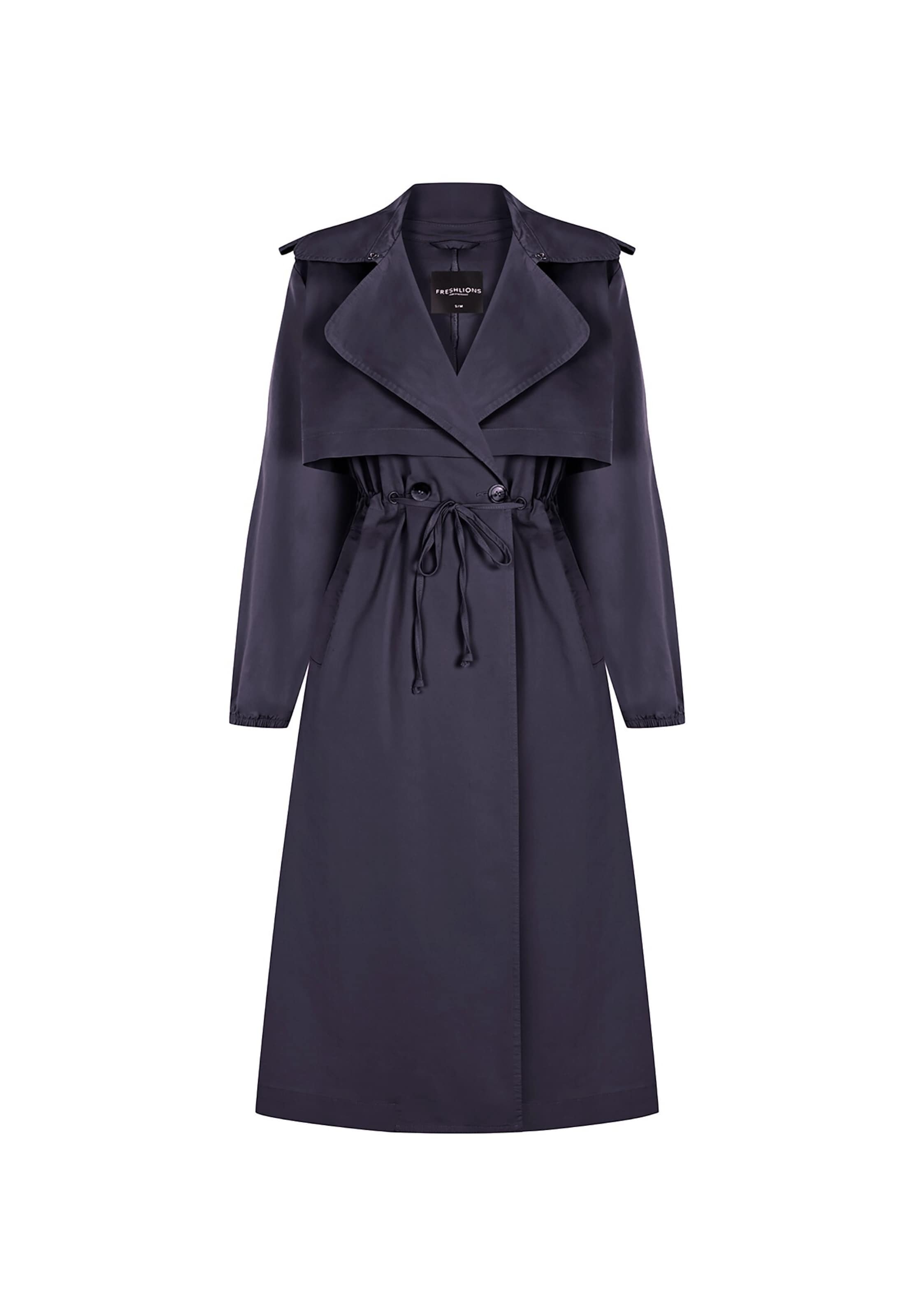 FRESHLIONS Trenchcoat 'Daria' in Blau: Vorderseite