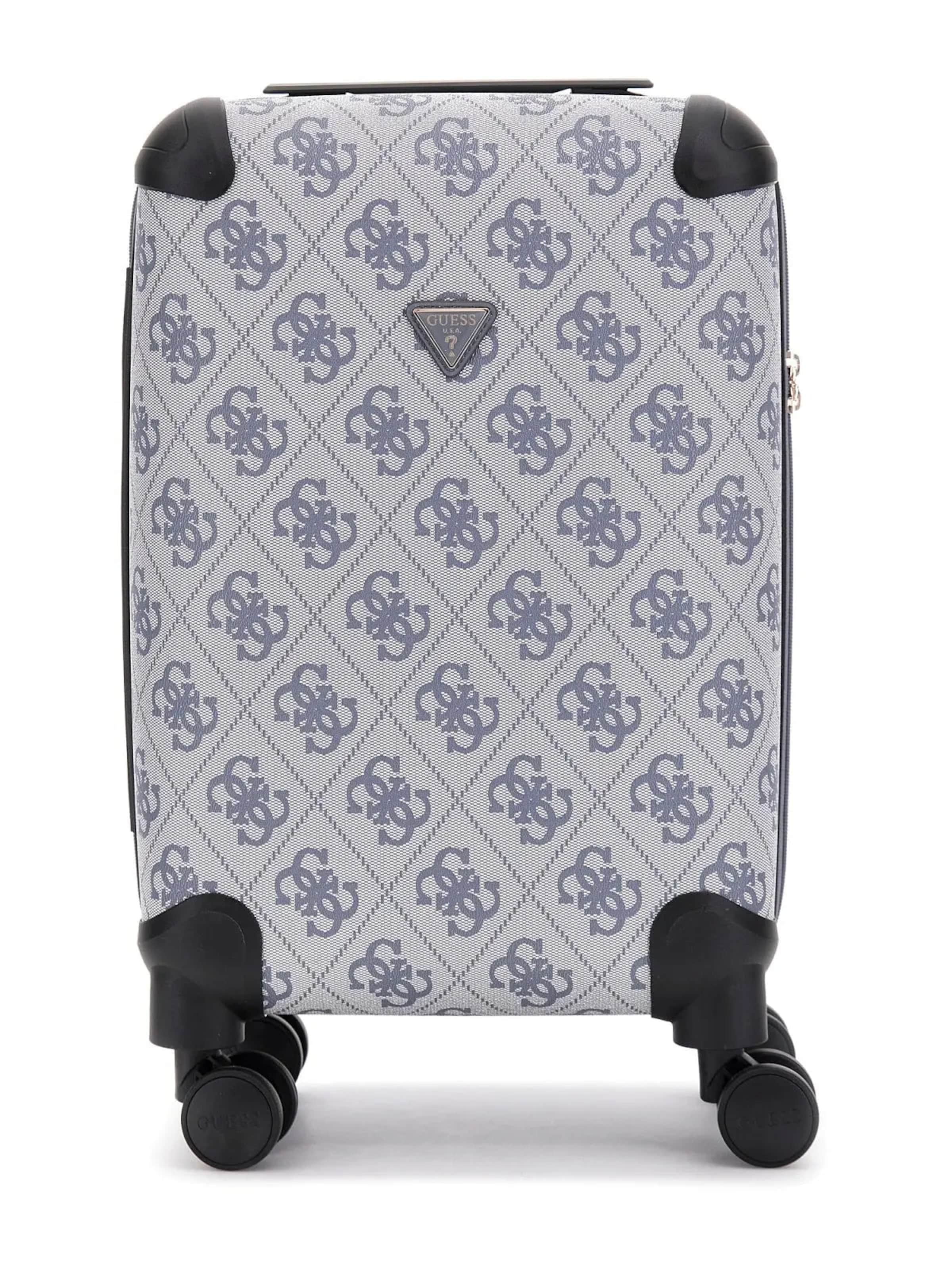 GUESS Kuffert 'Guess Valise Berta Toiletry Train Slate Logo OB8688983' i blå: forside