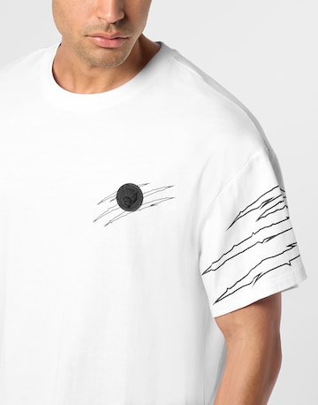 Plein Sport - Camiseta 'Scratch' en blanco