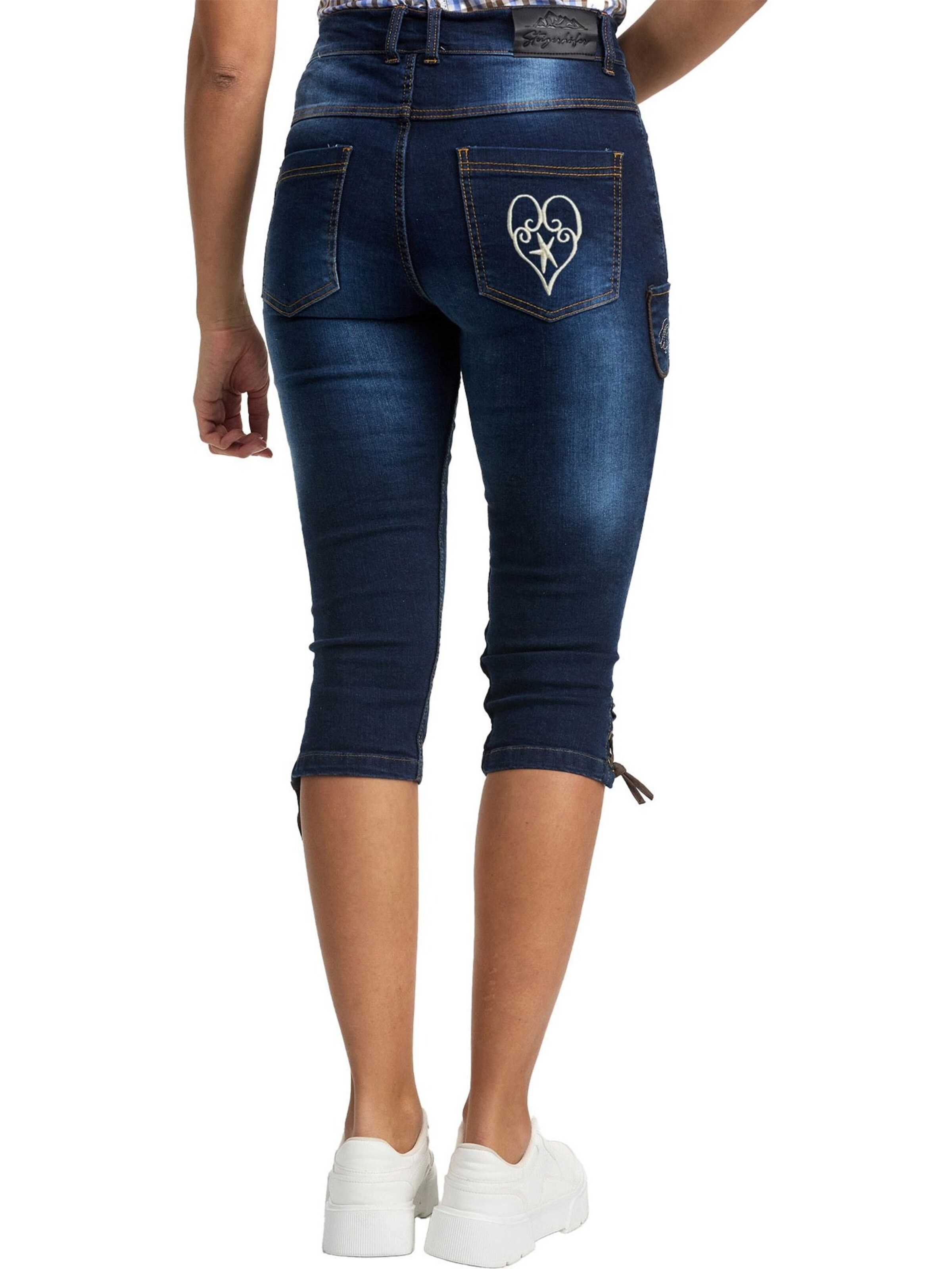 Steigenhöfer Regular Trachtenhose 'Ida' in Blau