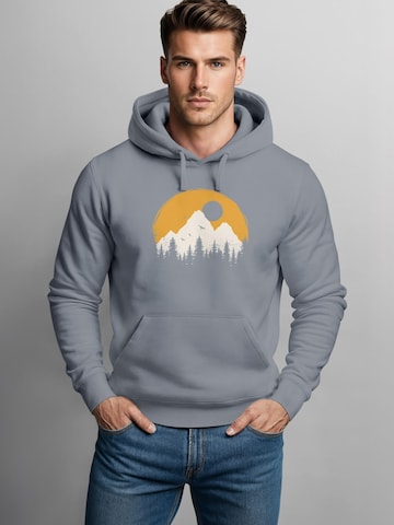 Neverless Sweatshirt 'Mountain Sun' in Grey